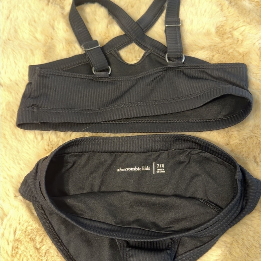 Black Ribbed Bikini Set - Picture 2 of 2